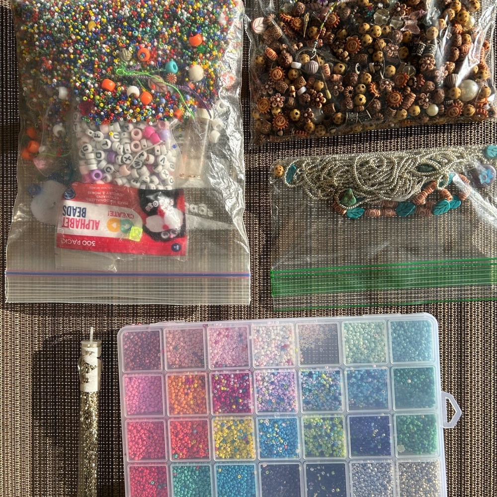 Colorful Bead Assortment for Crafting